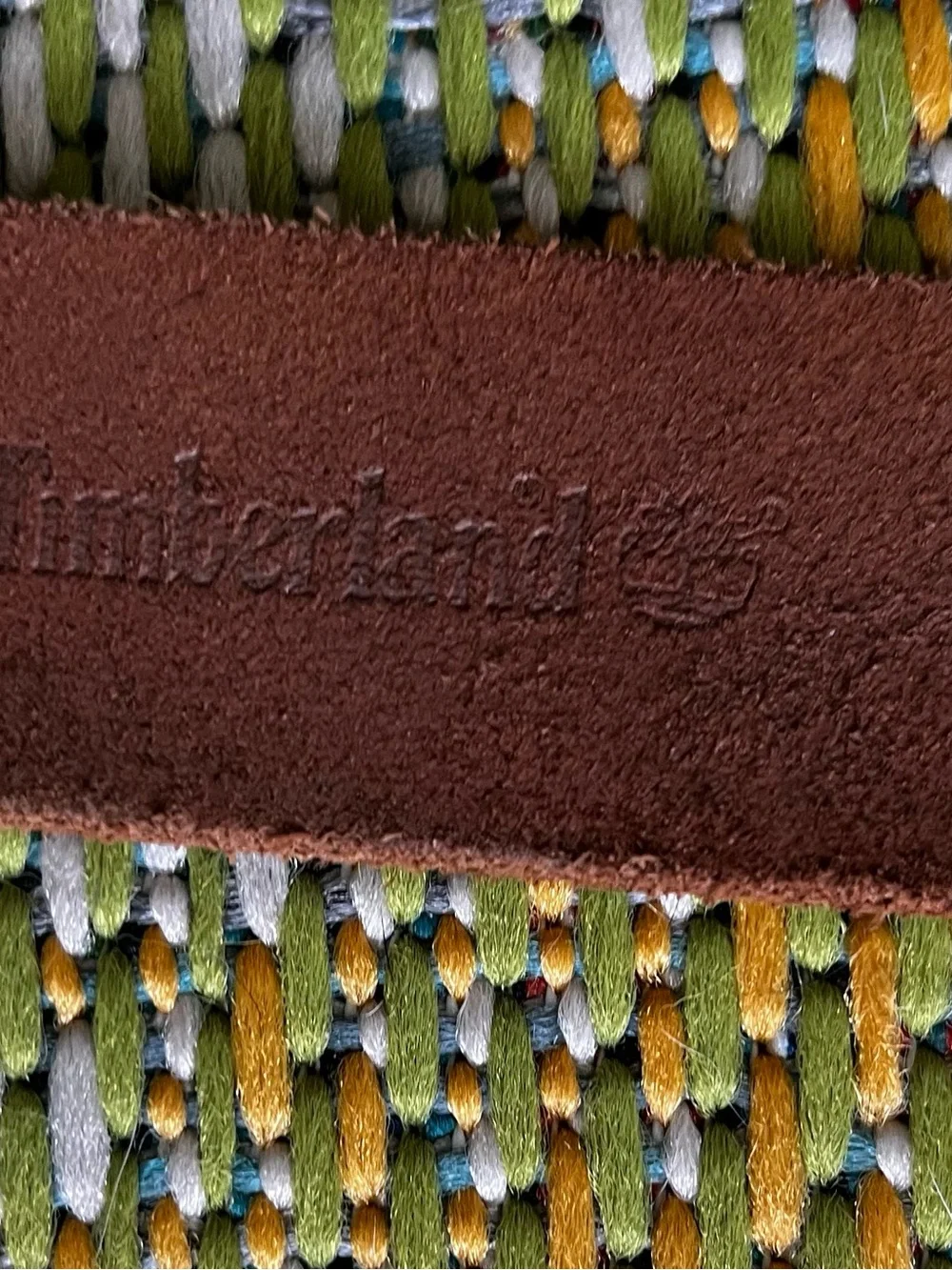 Timberland Brown Leather Belt with Brass Buckle